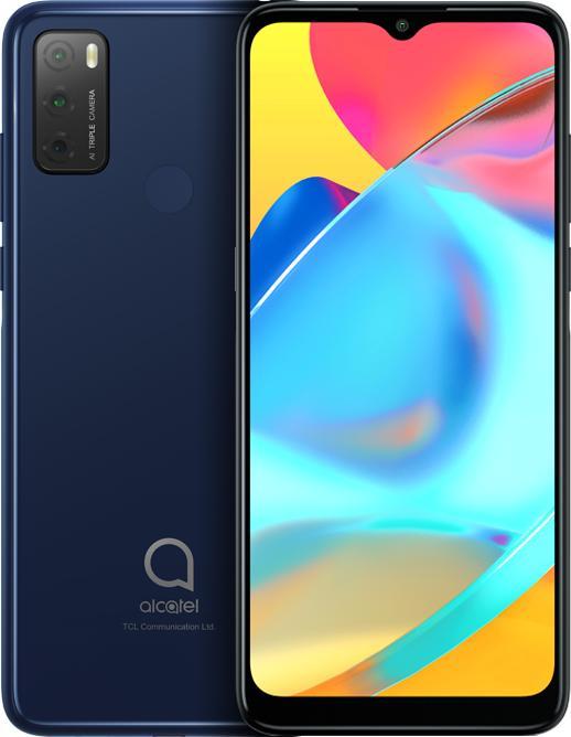 Alcatel SIM phone 3L (2021) (64 GB, Blau, 6.52", Hybrid Dual SIM, 48 Mpx, 4G)
