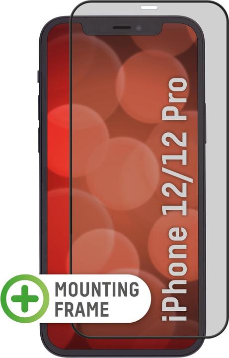 Produktbild Displex Real Glass, Privacy Full Cover Panzerglas (1 Stück, Realme 12 Pro+, Apple iPhone 12)