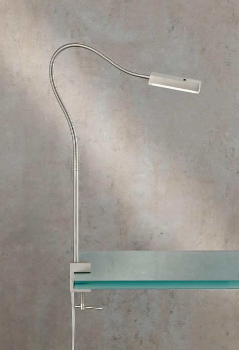 Actual product image Fischer & Honsel Honsel Raik LED clamp light 4.7W warm white dimmable acrylic glass nickel 50374