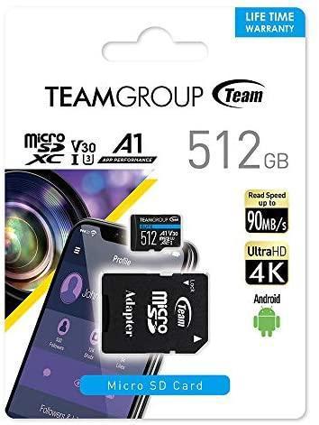Image du produit Team Electronic Team ELITE - Carte mémoire flash (adaptateur SD inclus) - 512 Go - A1 / Video Class V30 / UHS-I U3 (512 Go, microSD, U3, UHS-I)
