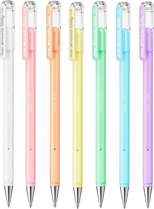 Produktbild Pentel Roller Hybrid Gel Milky (Assortiert, 7 x)