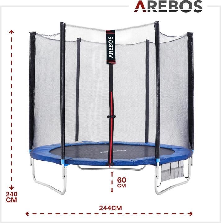 Produktbild Arebos Trampolin Komplett-Set (244 cm)