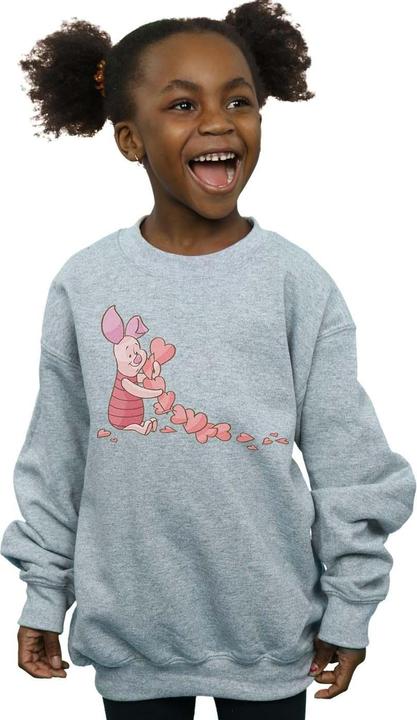 Produktbild Disney Winnie The Pooh Piglet Chain Of Hearts Sweatshirt Mädchen (140, 146)