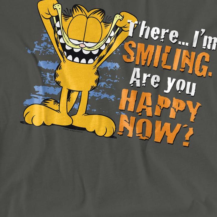 Actual product image Garfield Unisex Adult Smiling T-Shirt (M)