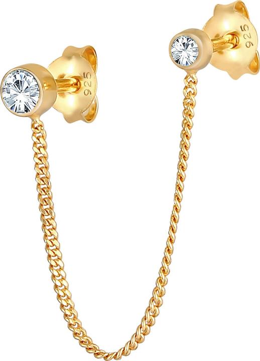Image du produit Elli Boucles d'oreilles doubles cristaux argent 925 (Cristal de verre, Argent sterling 925)