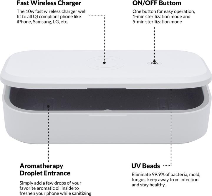 Image du produit Viversis Stérilisateur pour téléphone portable M1 Pro