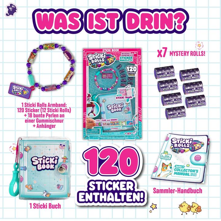 Actual product image Sky Castle Sticki Rolls - portable divisible sticker jewellery - Sticki book set