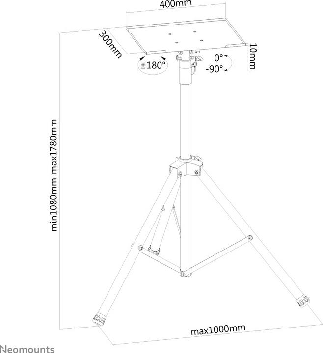 Produktbild Neomounts Notebook Ständer Laptop, Projektor & Flachbildschirm Bodenständer