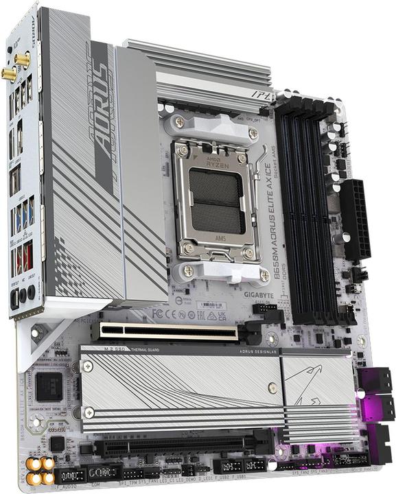 Image du produit Gigabyte B650M Aorus Elite AX ICE (AM5, AMD B650, mATX)
