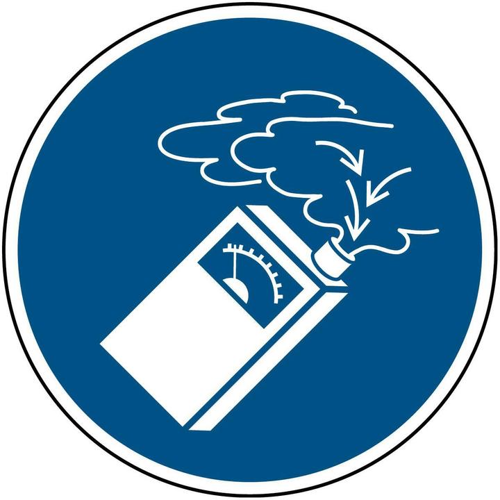 Productafbeelding Brady ISO veiligheidsbord - Gebruik gasdetectoren