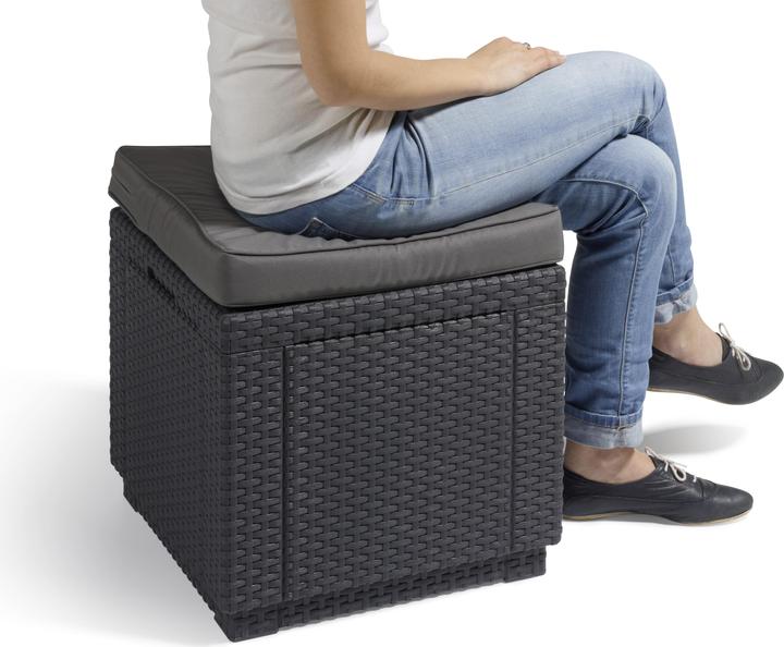 Actual product image Allibert Cube stool (with cushion)