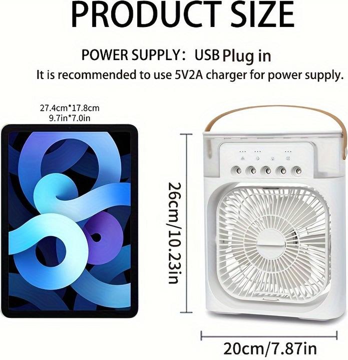 Produktbild PhoneLook USB Ventilator mit Nebelfunktion, multifunktional, 6 einstellbare Sprühmodi und Aromadiffusor