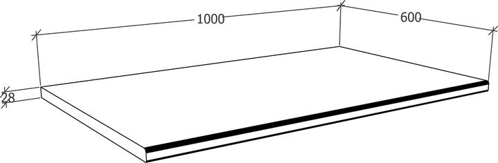 Actual product image VCM Worktop Kitchen Worktop Kitchen Furniture Worktop Kitchen Esilo (60, 80, 100, 120 x 60 cm)
