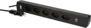 Actual product image Max Hauri safety line (5 x, Type 13, USB-A, 2 m)