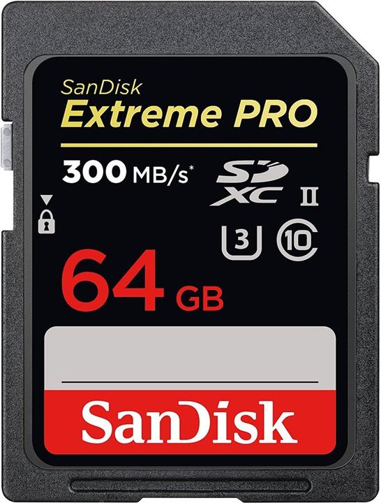 SanDisk Extreme Pro SDXC UHS-II (64 GB, SDXC, U3, UHS-II)