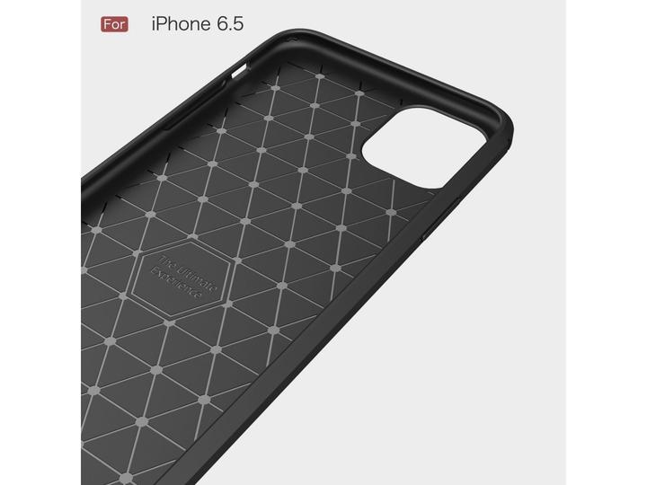 Actual product image Screenguard Apple iPhone 11 Pro Max Case Carbon Brushed Soft TPU (Apple iPhone 11 Pro Max)