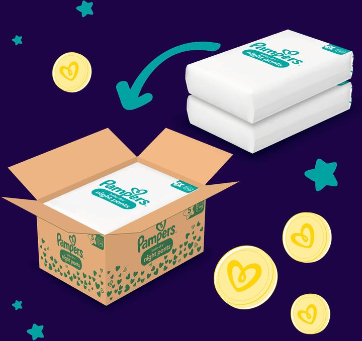 Produktbild Pampers Baby-Dry Night Pants (Gr. 5, Monatsbox, 160 Stück)