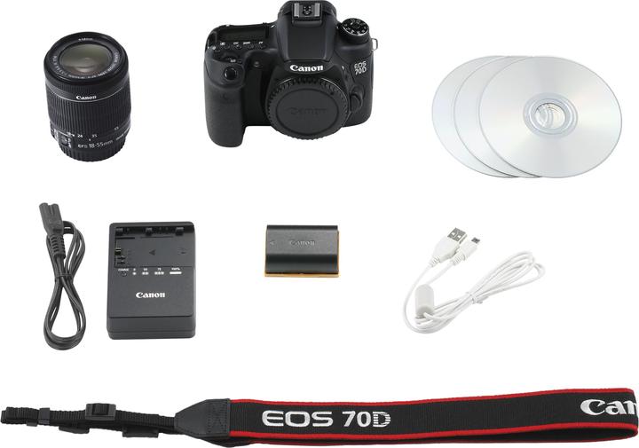 Produktbild Canon EOS 70D 18-55mm IS STM Kit (20.20 Mpx, APS-C / DX)