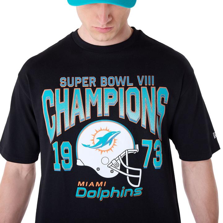 Produktbild New Era NFL Shirt - HELMET Miami Dolphins schwarz - L (L)