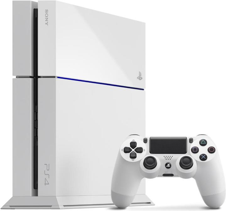 Produktbild Sony Playstation 4, 500GB, inkl. Dualshock 4 Controller (weiss)