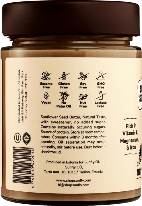 Actual product image Sunfly Sonnenblumenkernbutter, Natural (330 g)