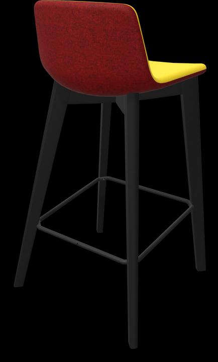Giallo, melange rosso, Nero, Frassino tinto di nero