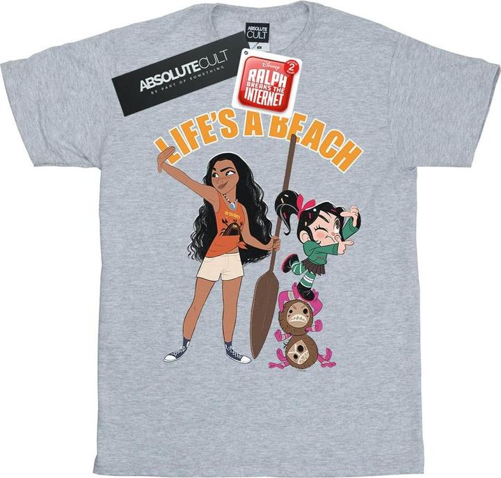 Actual product image Disney Mens Wreck It Ralph Moana And Vanellope T-Shirt (L)