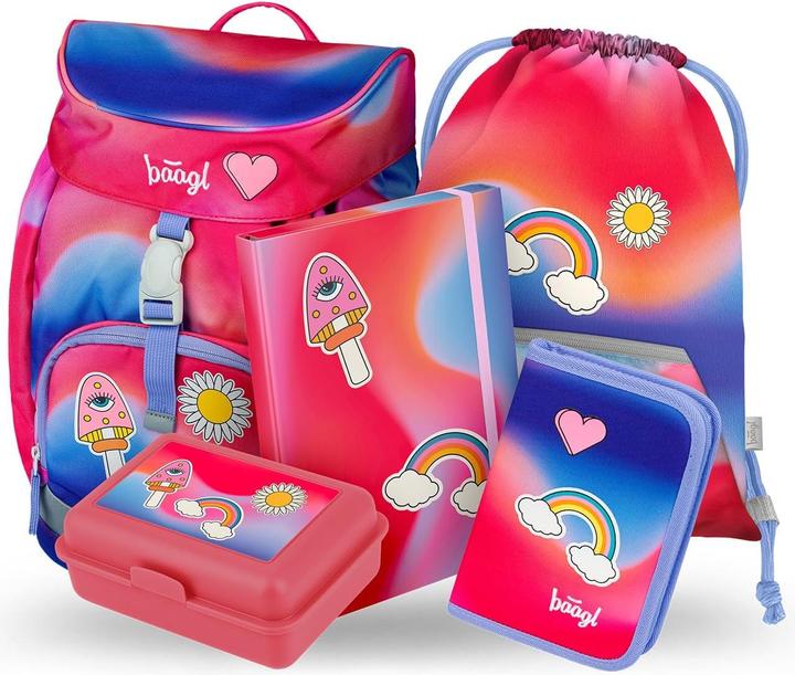 Produktbild Baagl 5-teiliges Schulranzen-Set Hippie (20 l)