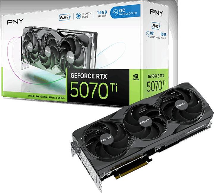 Actual product image PNY GeForce RTX 5070 Ti Overclocked Triple Fan Plus (16 GB)