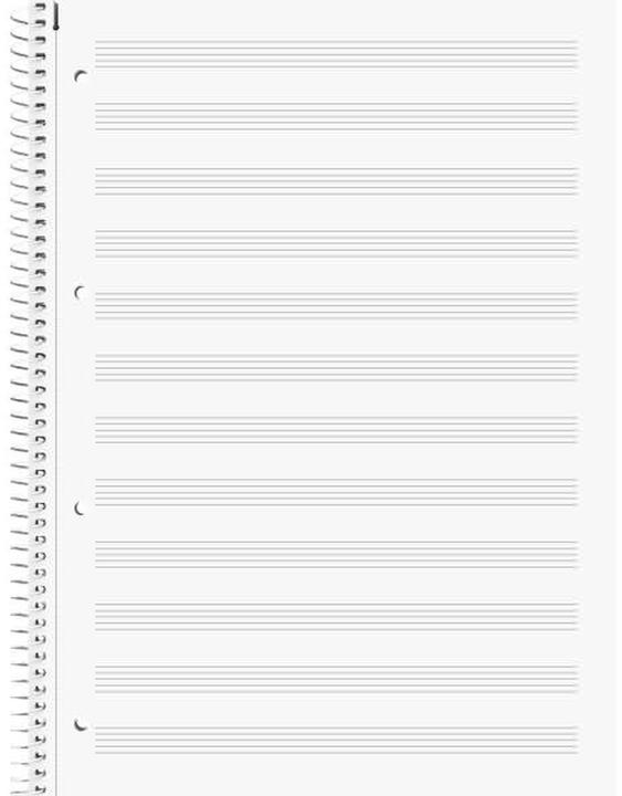 Nutritional values and ingredients Collegeblock Premium Sheet Music (A4, Lined, Soft cover)