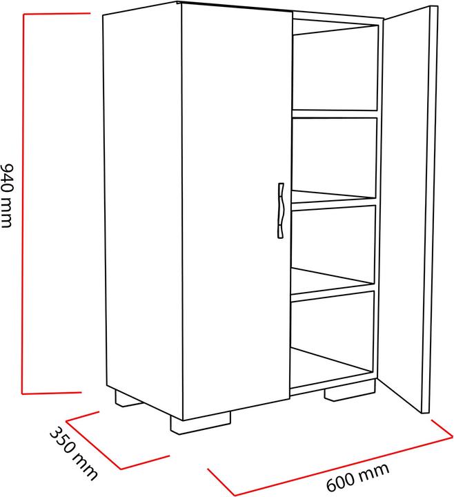 Produktbild Hanah Home Axton (61 x 35 x 94 cm)