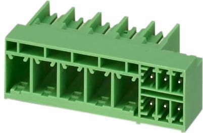 Phoenix Contact PCB Hybrid-Leiste, Durchsteckmontage, 7.62mm Raster, Rechts abgewinkelt, 10 Pole
