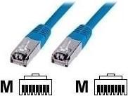 Actual product image Digitus CAT 5e SF-UTP patch cable PVC AWG 26/7 length 1 m color blue (SF/UTP, CAT5e, 1 m)