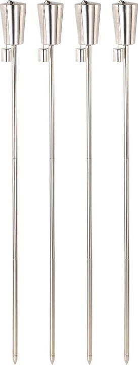 Carlo Milano Edelstahl-Gartenfackel "Amor", rostfrei, 280 ml,110 cm, 4er-Set