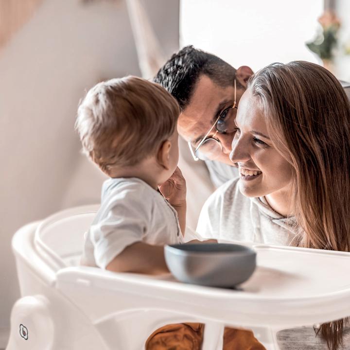 Produktbild BabyGo Hochstuhl Levels white wood optic (Hochstuhl)