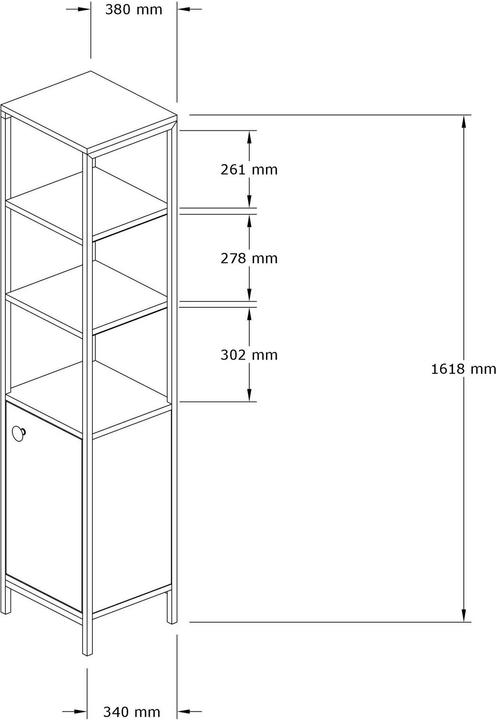 Actual product image Hanah Home Marie (162 x 38 x 34 cm)