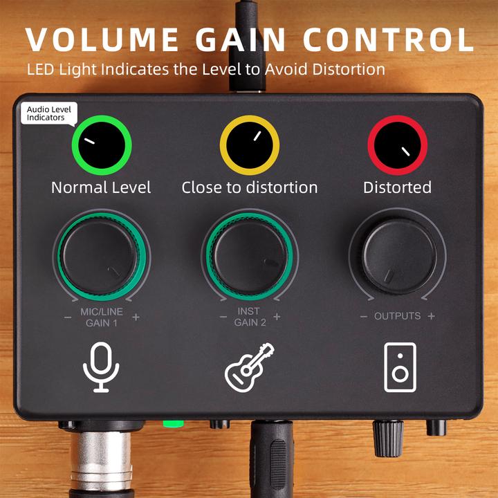 Actual product image Fifine Ampli1 Sound Card Podcasting Audio Mixer
