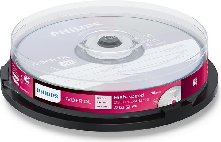 Actual product image Philips 1x10 DVD+R 8,5GB DL 8x SP (10 x)