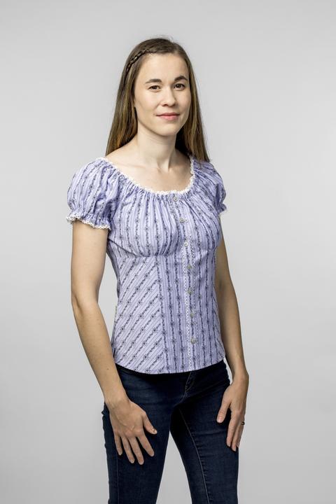Actual product image Jenni Hemden Emily puff sleeve blouse (48)