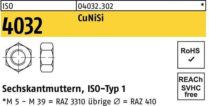 Bufab Hexagon nut ISO 4032 M 16 CuNiSi (M16)