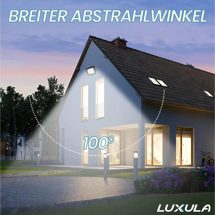 Produktbild Luxula LED-Fluter mit Bewegungsmelder (3000 lm, E27, IP65)
