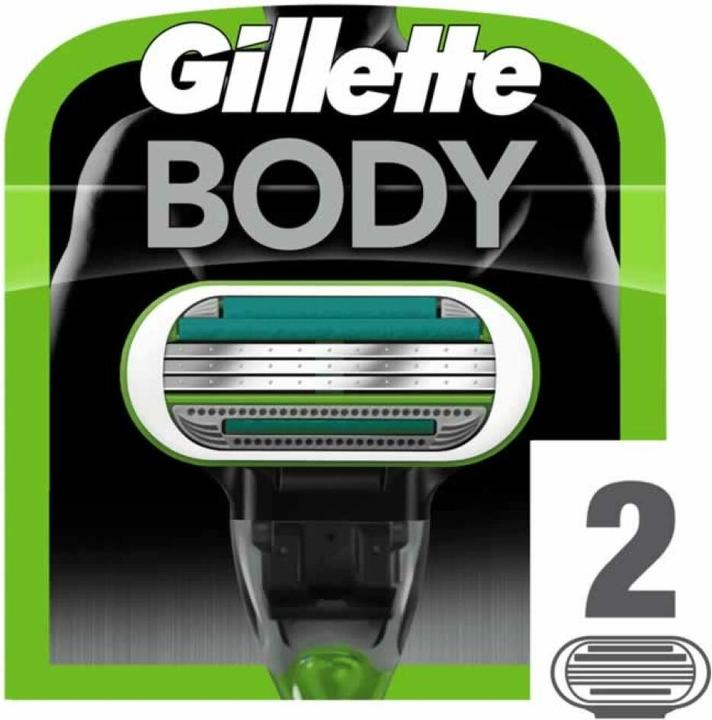 Produktbild Gillette Gilette Body Ersatzklingen Set 2 Stück ist ein Nachfüll – Set aus zwei Rasierklingen (2 x)