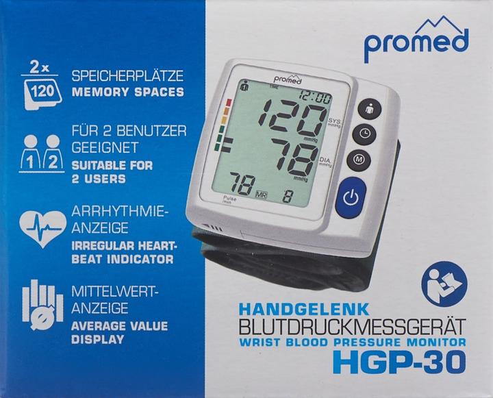 Produktbild Promed Handgelenk Blutdruckmessgerät HGP 30 (Blutdruckmessgerät Handgelenk)