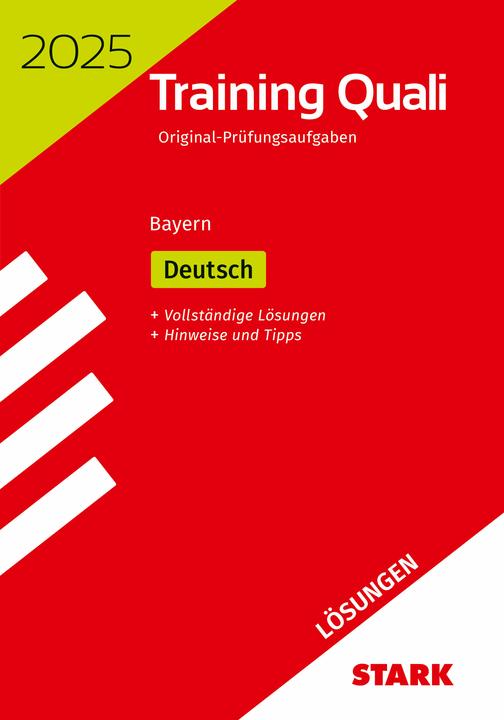 Produktbild Lösungen zu Training Abschlussprüfung Quali Mittelschule 2025 - Deutsch 9. Klasse - Bayer (Deutsch, 2024)