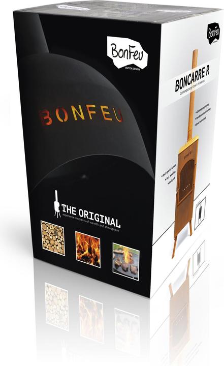 Actual product image Bonfeu BonCarr QLP Roest Tuinhaard - L 35 x W 35 x H 153 cm - Cortenstaal - bruin - Tuinhaard - Terrasverwa