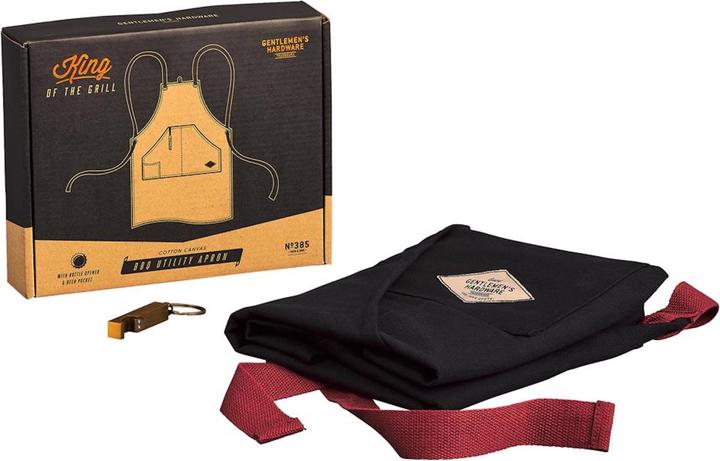 Actual product image Gentlemen's Hardware BBQ Utility Apron & Bottle Opener (One size)