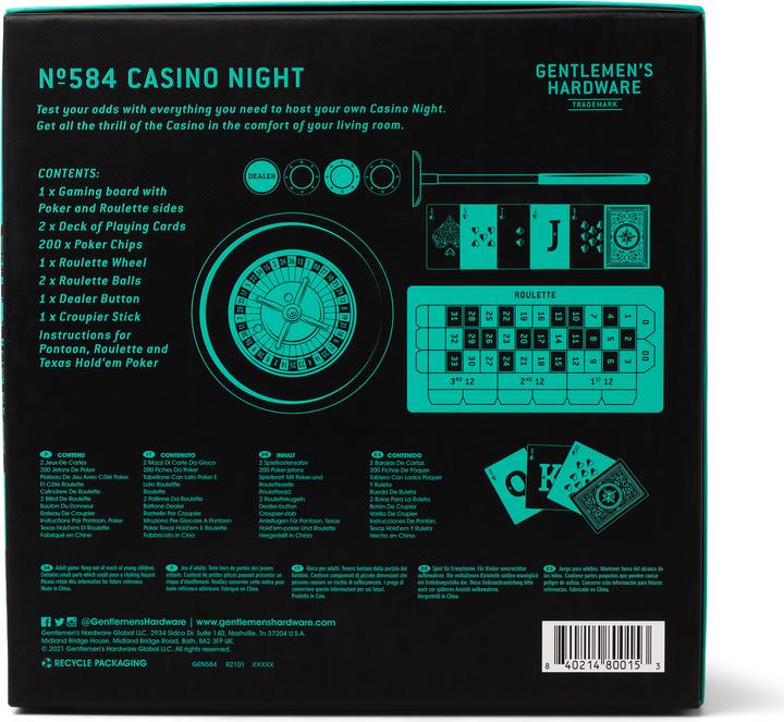 Image du produit Gentlemen's Hardware Nuit du casino (Allemand, Français, Italien, Anglais, Espagnol)