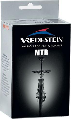 Vredestein MTB-TTC Lite Presta 60 26X1.75-2.35/47/60-559/584 Bicycle tube, black, 26-27.5 (Presta (SV), 26", 47 mm)