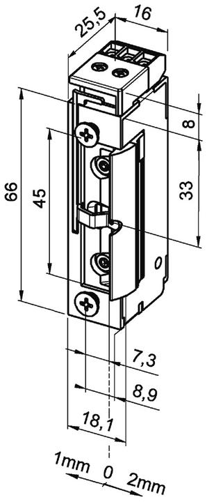 Actual product image effeff Electric strike 118 FRR FaFix with radius latch (Indoor)