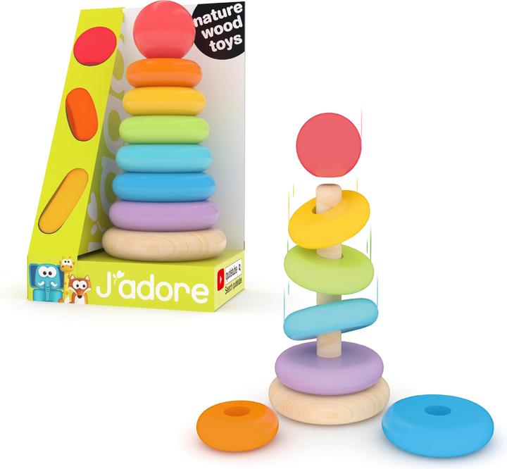Produktbild J'adore Rainbow Wooden Ring Stacker